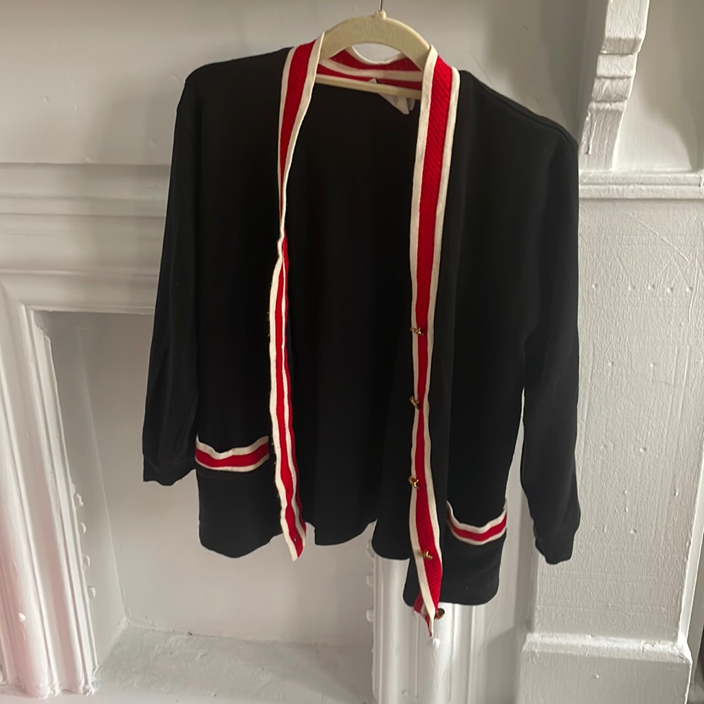 Vintage Cruel Intentions Gold Button Cardigan Red And Black Darkacademia